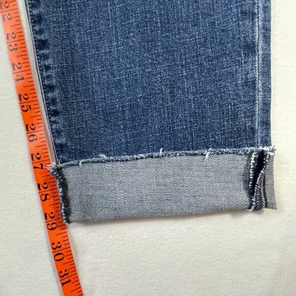 Gap Girlfriend Jeans Mid Rise Relaxed Fit Ankle Length Size 12 TALL Long - Picture 10 of 13